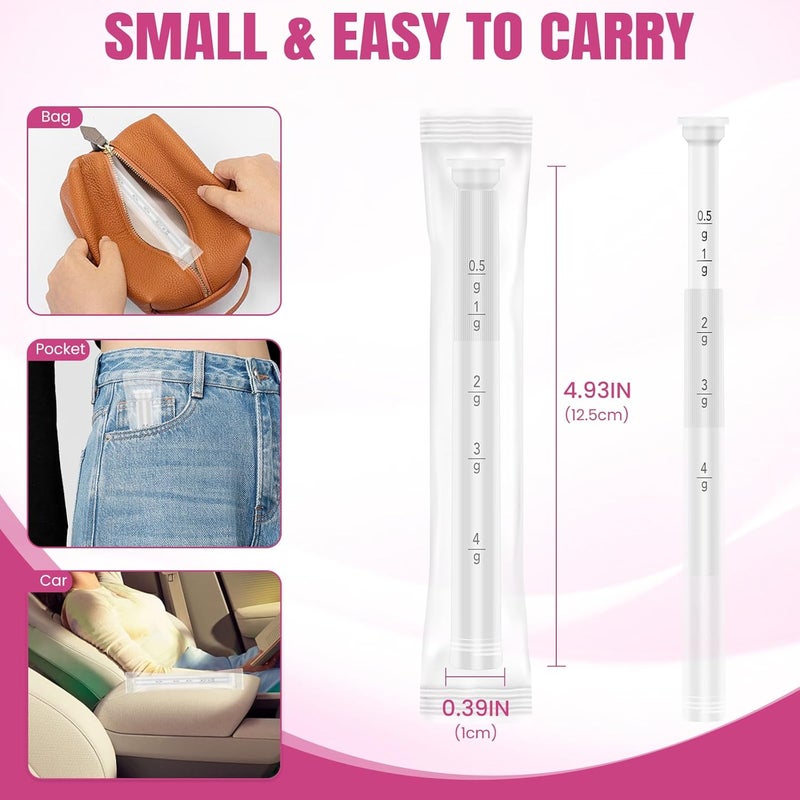TENKAIWICK 30 PACK Disposable Vaginal Suppository Applicator for Women, Fits Most Lubricants Creams Gels Pills Tablet Suppositories, Threaded End, Soft & Small Tip, with Dosage Markings, Individually Wrapped - Image 4